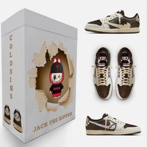 Cold Sins JACK THE RIPPER X LABUBU CUSTOMS Size 7 M Sneakers NEW Customs